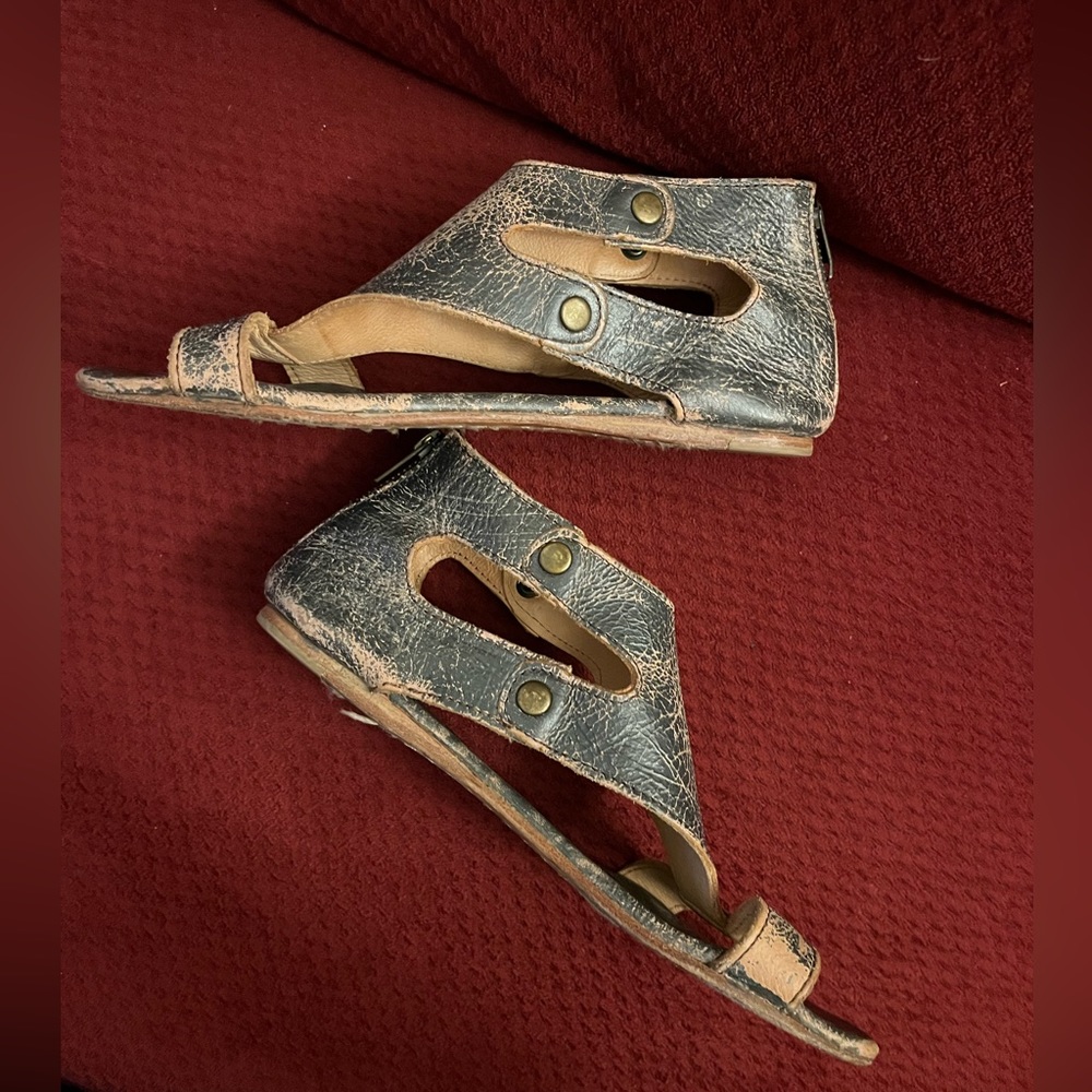 Bed Stu Distressed Leather Sandals - Picture 2 of 6